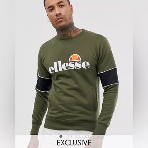 Ellesse ASOS exclusive Olive Green Rigano sweatshirt size XS